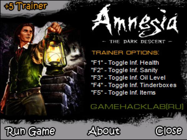 Скачать Трейнер Amnesia The Dark Descent