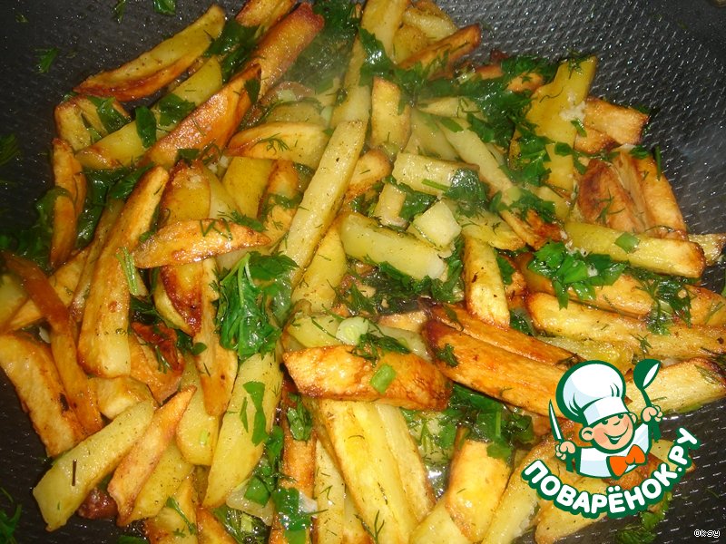 Жареная картошка с зажаркой рецепт