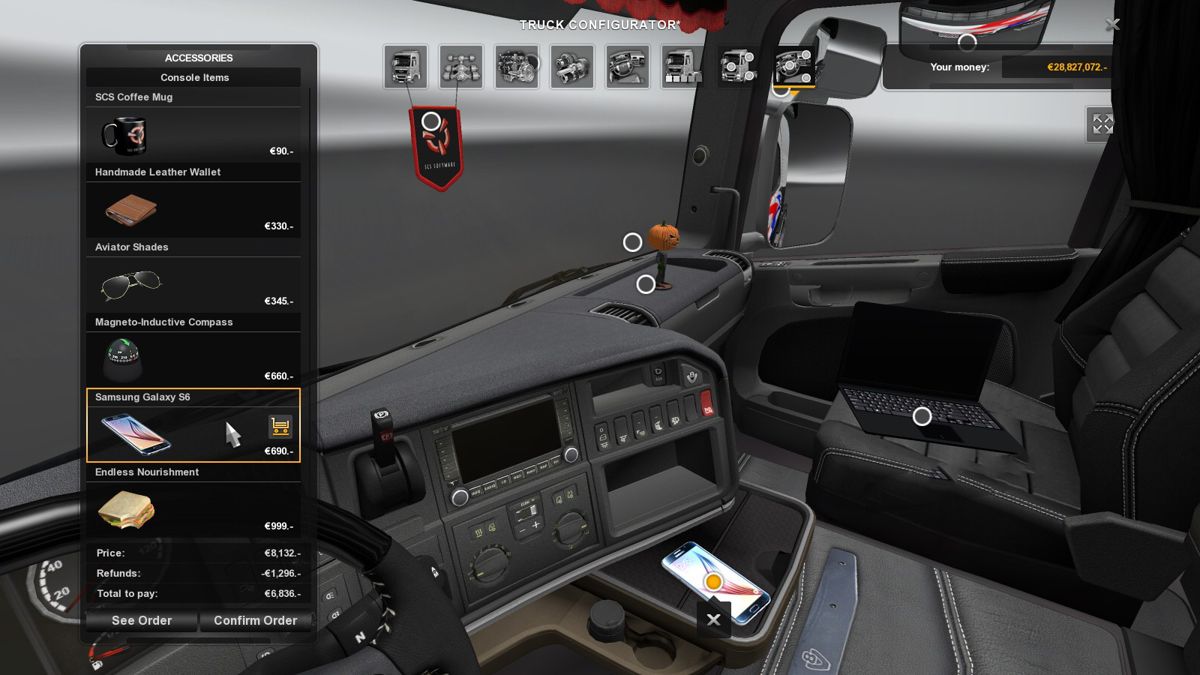 ETS 2 "Samsung Galaxy S6 в интерьер"