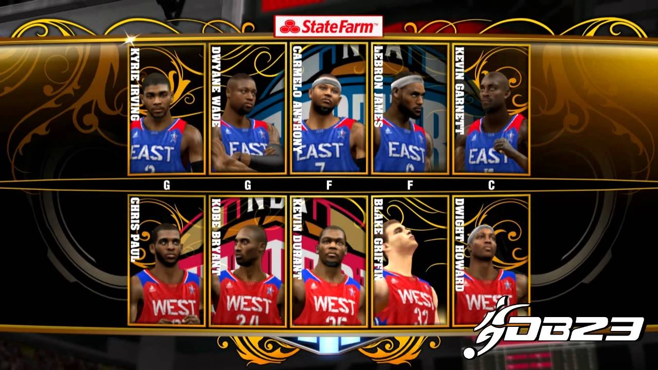 NBA 2K13 "Формы команд Запада и Востока для матча Всех Звёзд 2013"