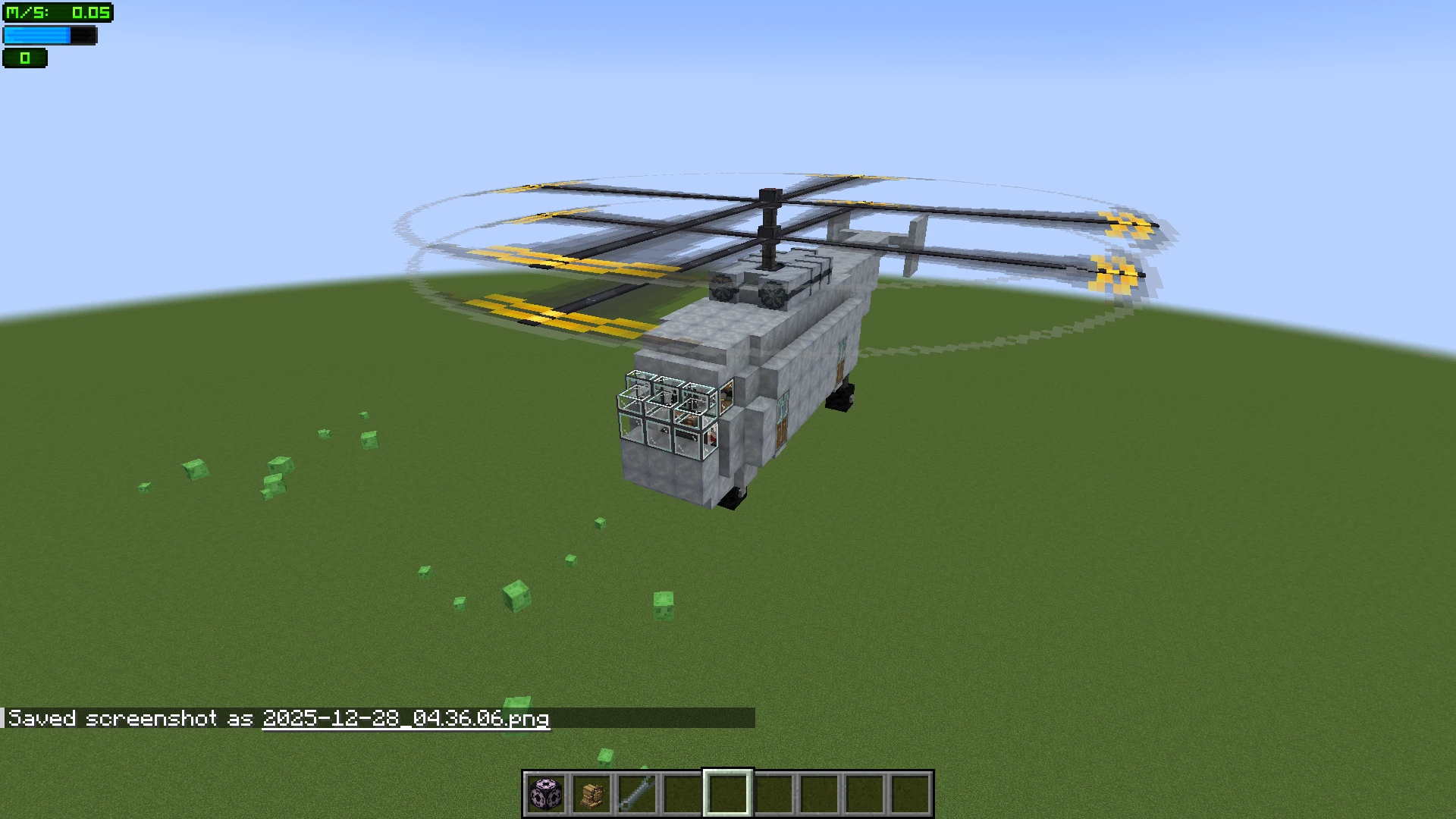 Minecraft "Большой летающий вертолет"