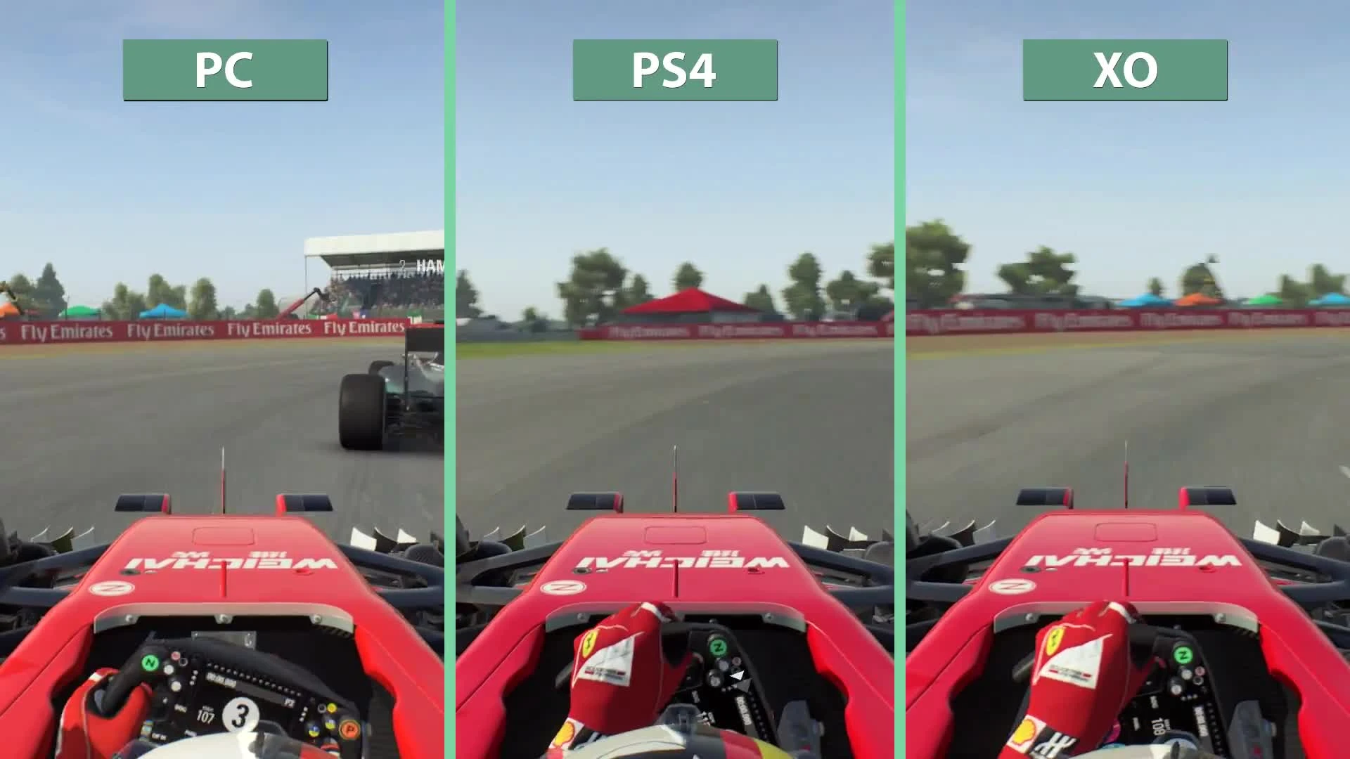 F1 2015 "Новое детальное сравнение на PC vs. PS4 vs. Xbox One"