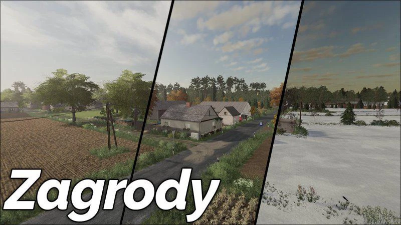 Farming Simulator 19 "Карта Zagrody v1.1.1.0 (1.7.x)"