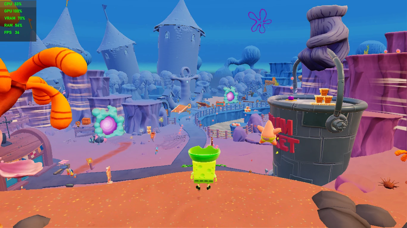SpongeBob SquarePants: The Cosmic Shake "Оптимизация для слабых ПК"