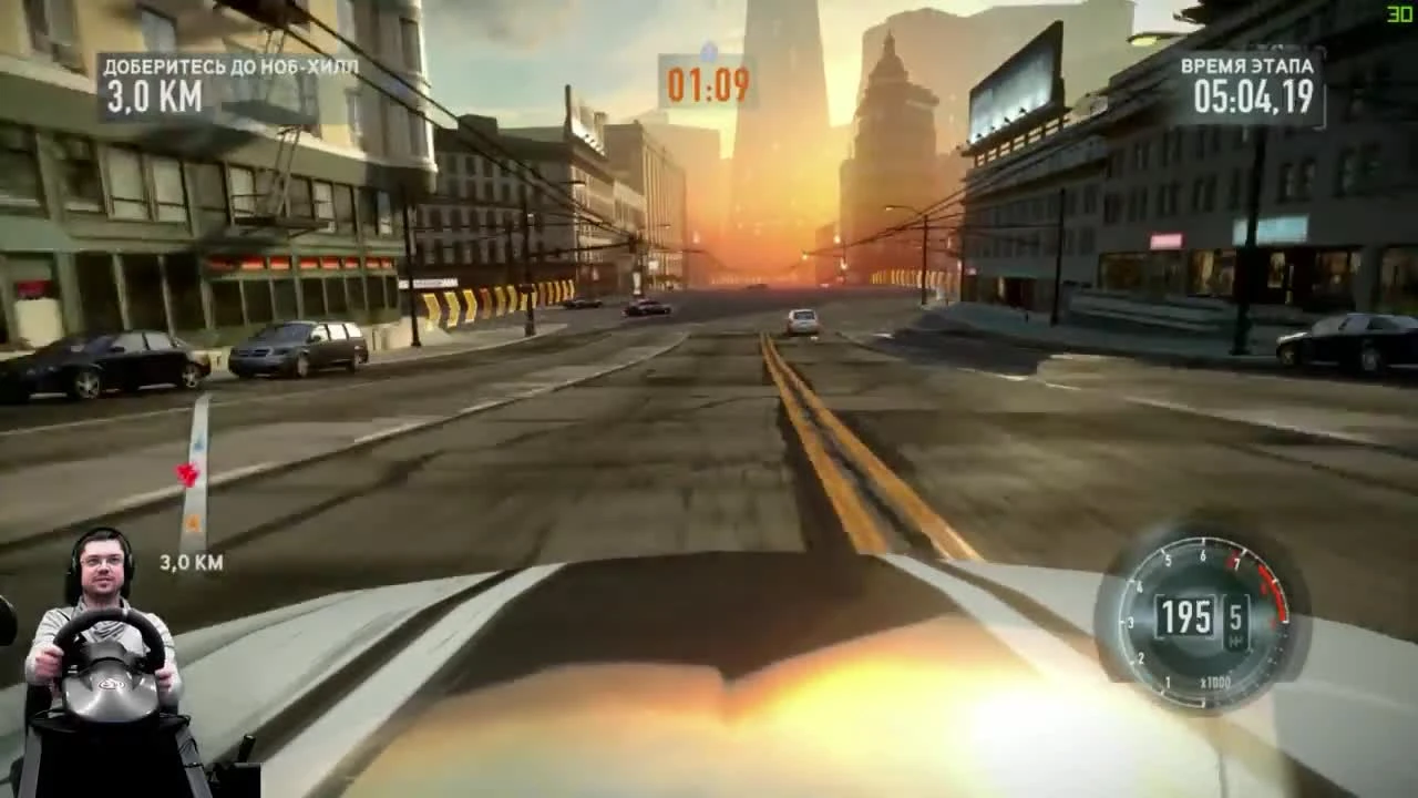 Гоночки с экшоном Need for Speed: The Run на руле Fanatec Porsche 911 GT2