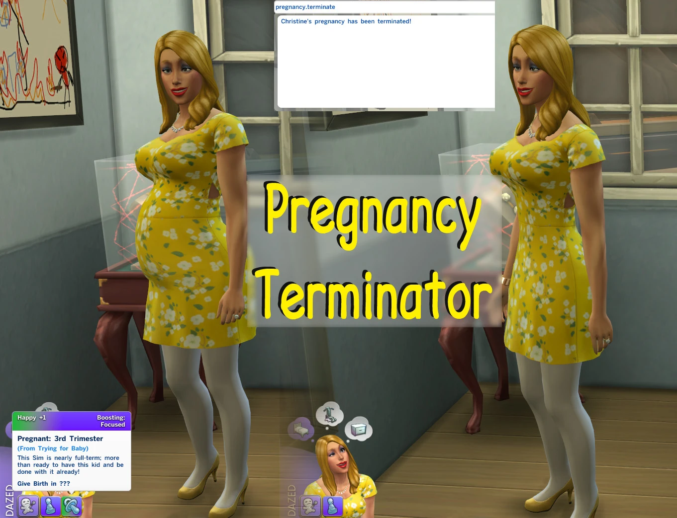 The Sims 4: Чит-Мод (Pregnancy Terminator Command Mod)