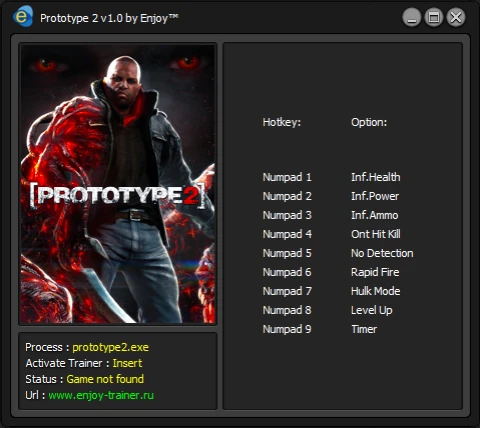 Prototype 2: Трейнер/Trainer (+9) [v1.0] {Enjoy/ETR}