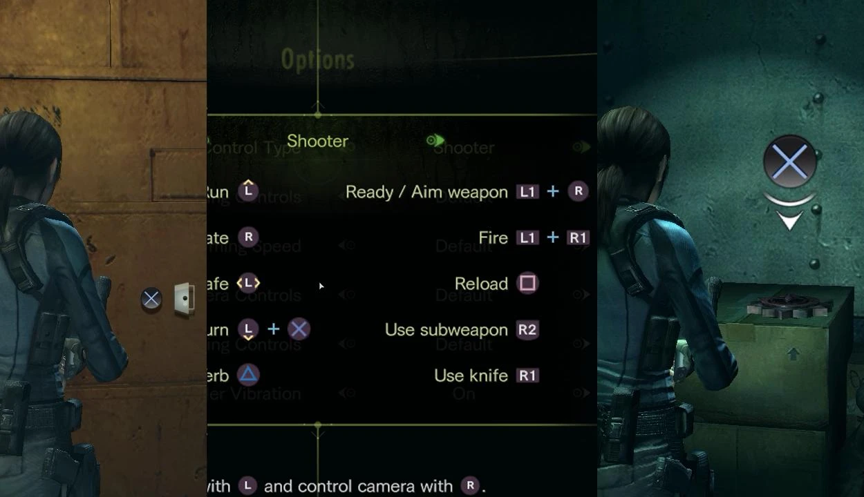 Resident Evil: Revelations "Замена кнопок геймпада Xbox на PlayStation (Dualshock 4)"