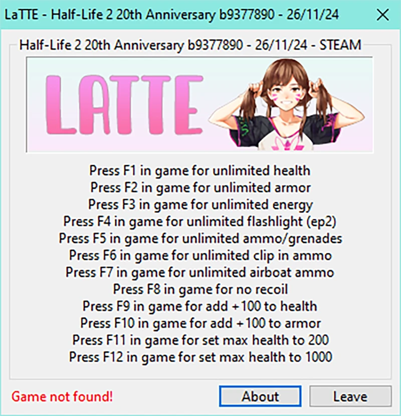 Half-Life 2 20th Anniversary Edition "Трейнер +12" [Upd: 26.11.24] {LaTTE}