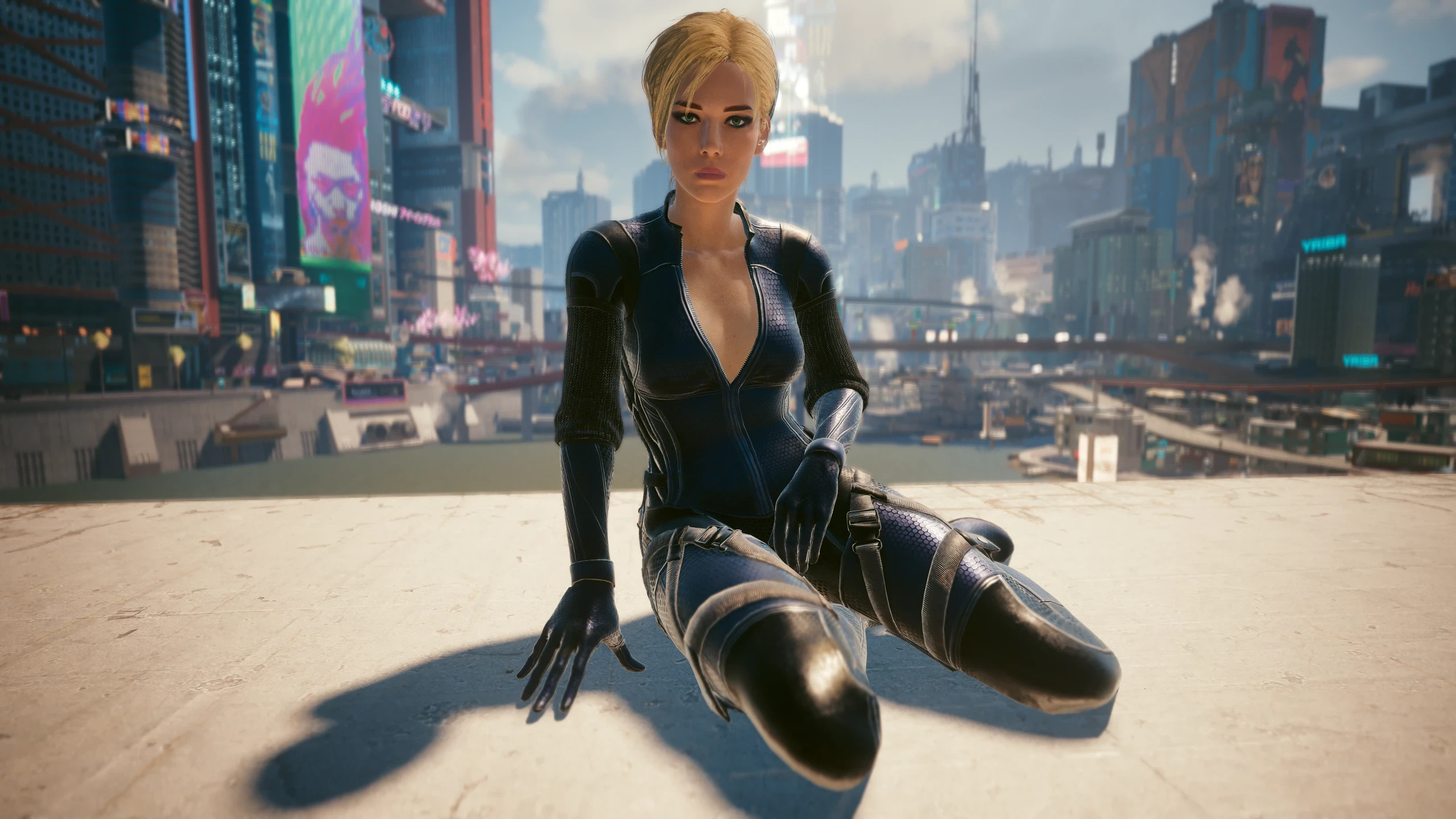 Cyberpunk 2077 "Боевой костюм и прическа Джилл Валентайн"