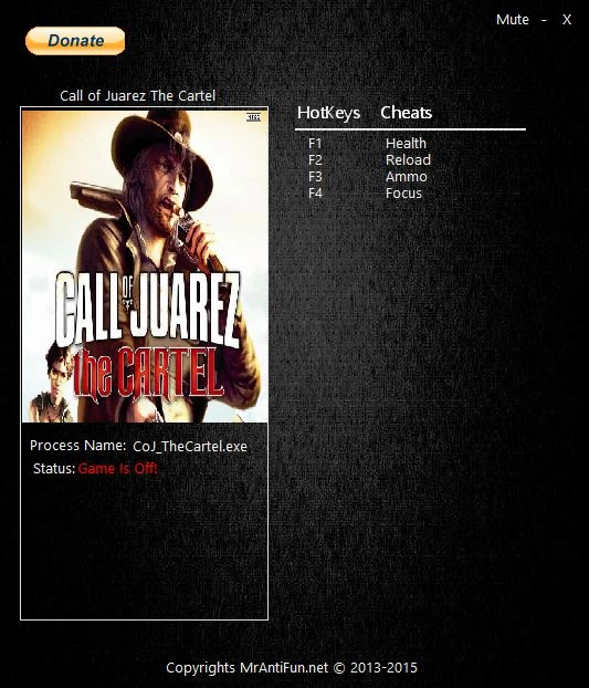 Call of Juarez The Cartel: Трейнер/Trainer (+4) [1.1.12] {MrAntiFun}