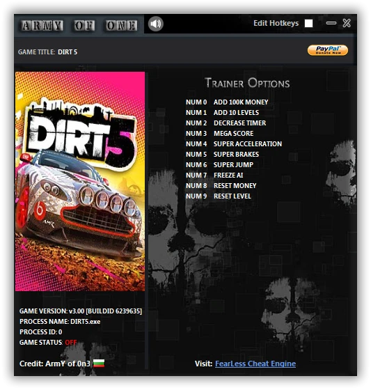 DIRT 5: Трейнер/Trainer (+10) [3.00 BuildID - 6239635] {ArmY of 0n3}