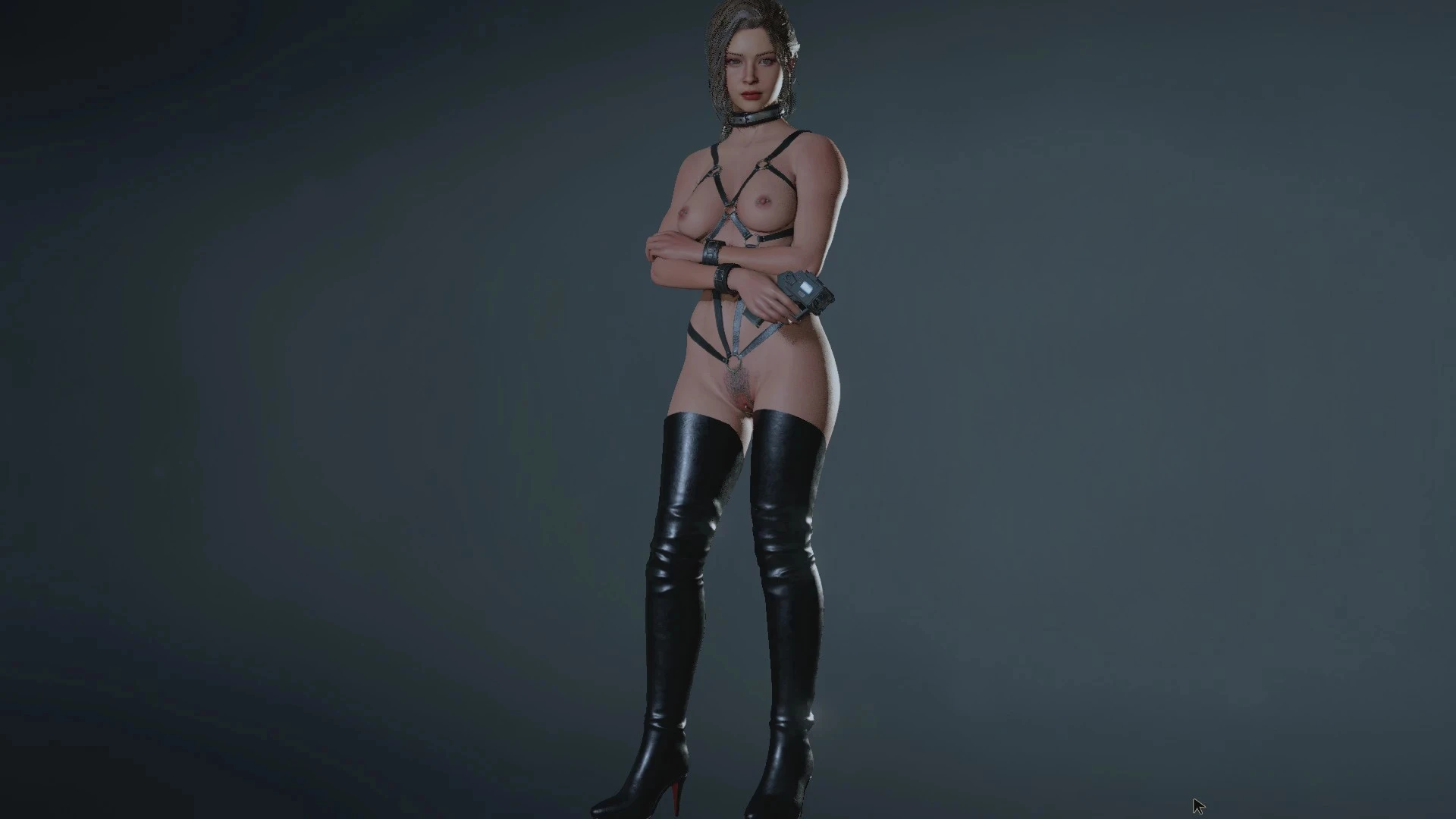 Resident Evil 2 "Обнажённая Ада Вонг в БДСМ наряде"