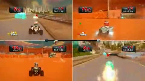 F1 Race Stars - Геймплей с демонстрацией разделённого экрана