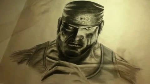 Рисование Маркуса Феникса [fast drawing]