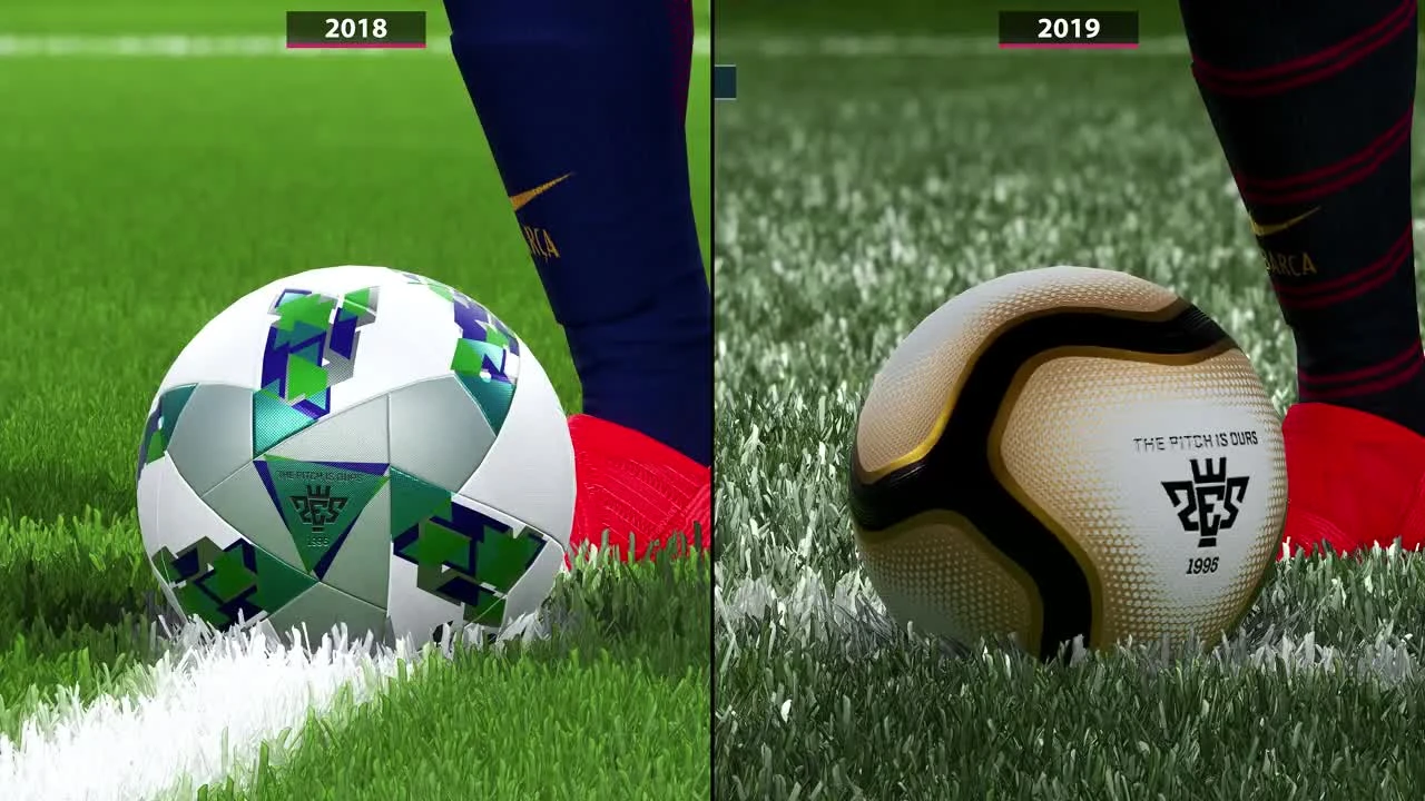 Сравнение PES 2018 vs. PES 2019 на PC 4K