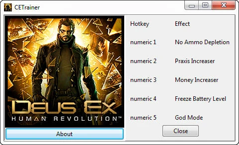 Deus Ex - Human Revolution: Трейнер (+5) [Beta] {BTGbullseye}