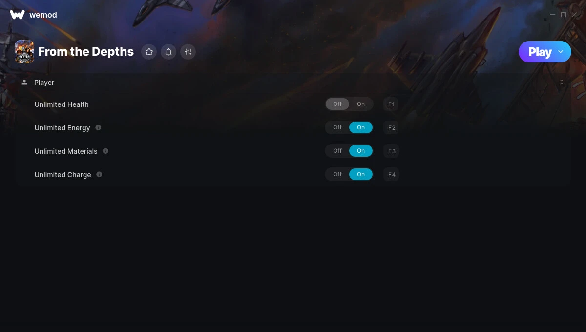 From the Depths "Трейнер +4 от WeMod"