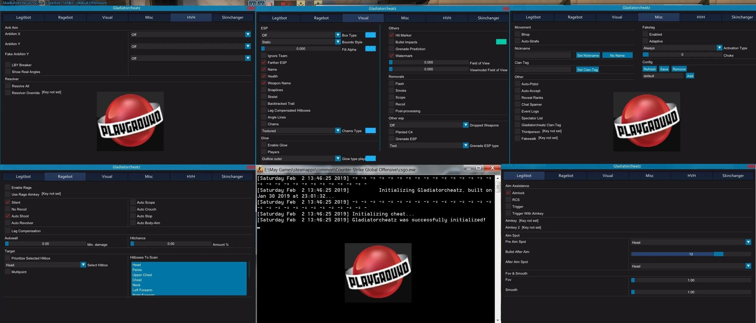 Counter-Strike: Global Offensive: Чит-Мод/Cheat-Mode (GladiatorCheatz v 2.1 / TrashCheat - v 0.01) [Для игры с ботами]