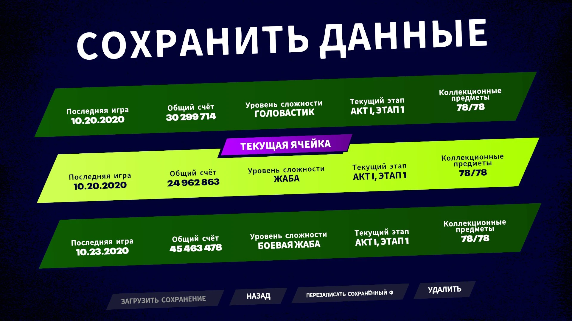 Battletoads: Сохранение/SaveGame (Игра пройдена на 100% на всех сложностях)