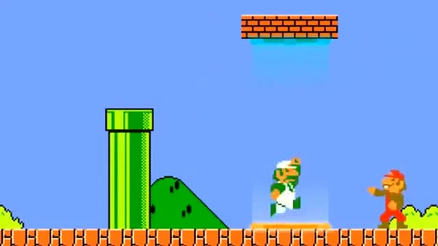 Супер Марио с пухой из Portal. Прикол