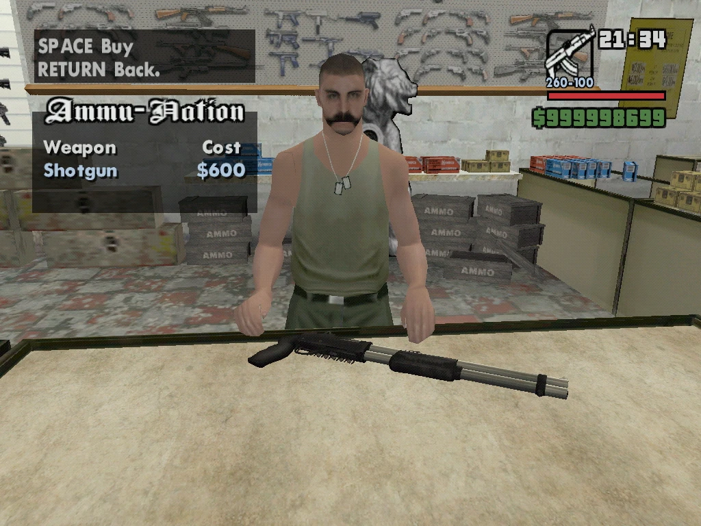 Grand Theft Auto: San Andreas "Помповое ружье ТОЗ"