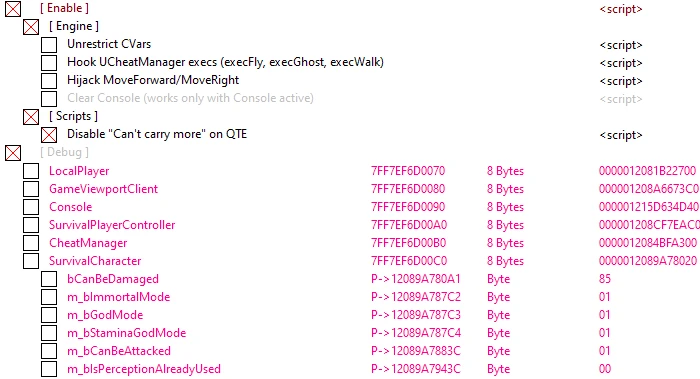 Die Young: Таблица для Cheat Engine [1.0.46.20] {ColonelRVH}