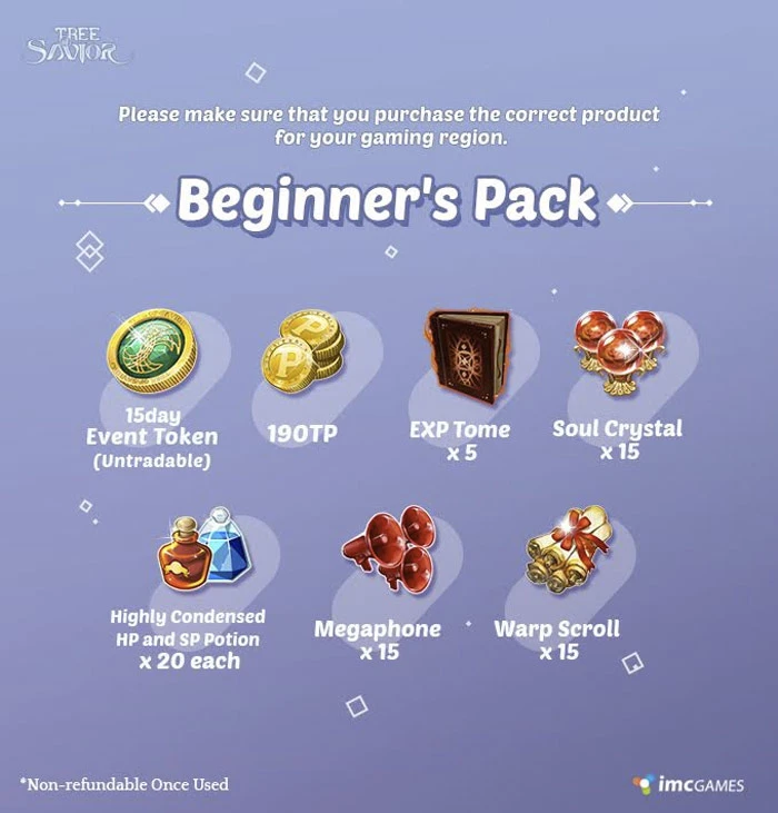 Tree Of Savior - набор для начинающих "Beginner's Pack"