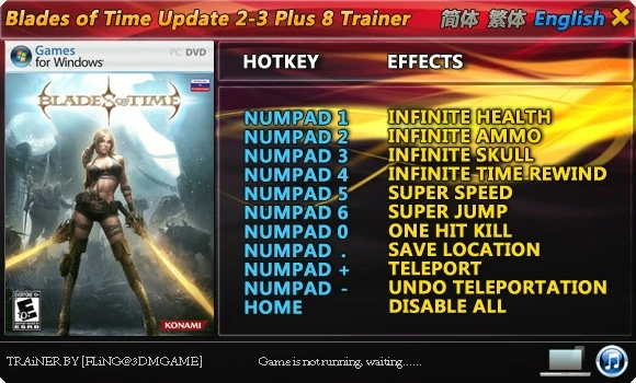 Blades Of Time: Трейнер/Trainer (+8) [1.2/1.3: Update 2/3] {FLiNG}