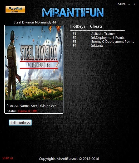 Steel Division: Normandy 44: Трейнер/Trainer (+3) [300080502] {MrAntiFun}