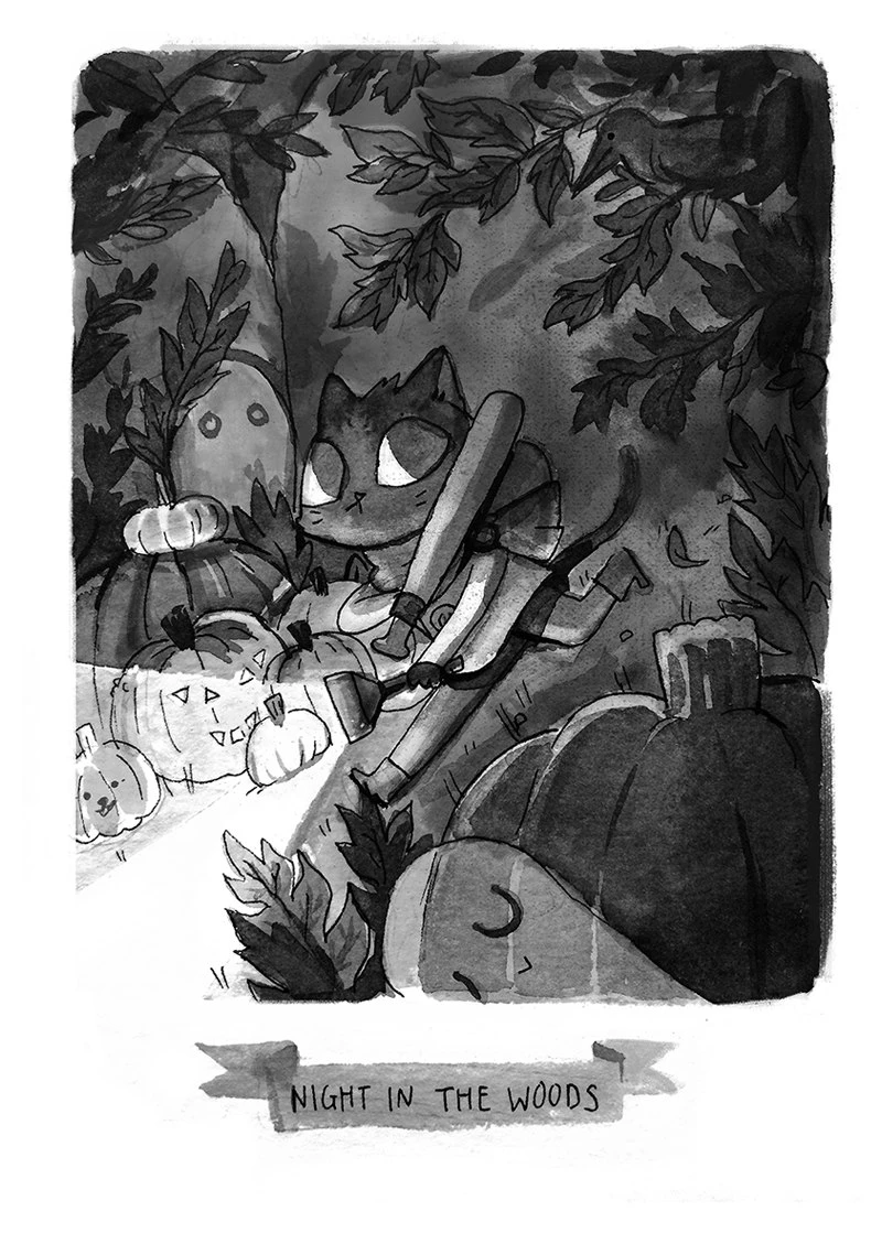 Превью Night in the Woods: говорящие животные и зараженные лакомства