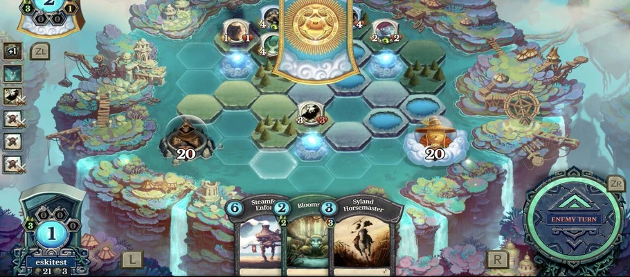 20 минут геймплея стратегической карточной игры Faeria