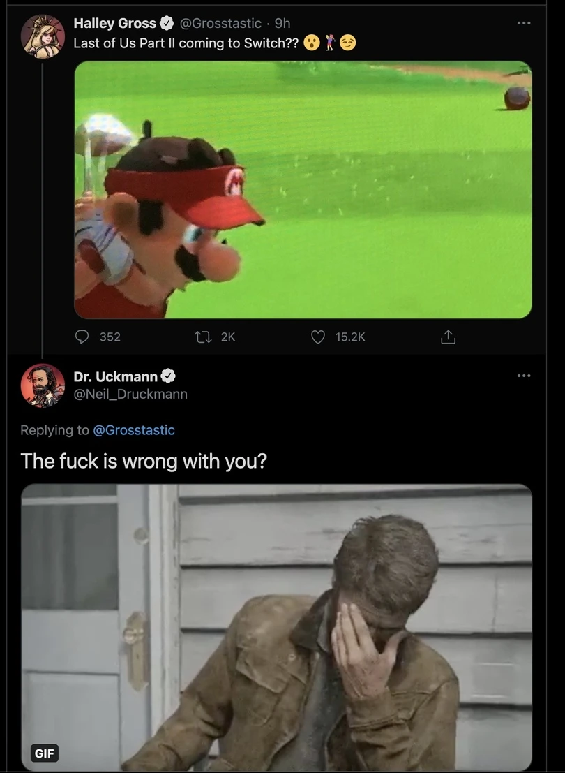 Сценаристка TLoU II о новом Mario Golf для Switch. Какой-то новый уровень метаюмора