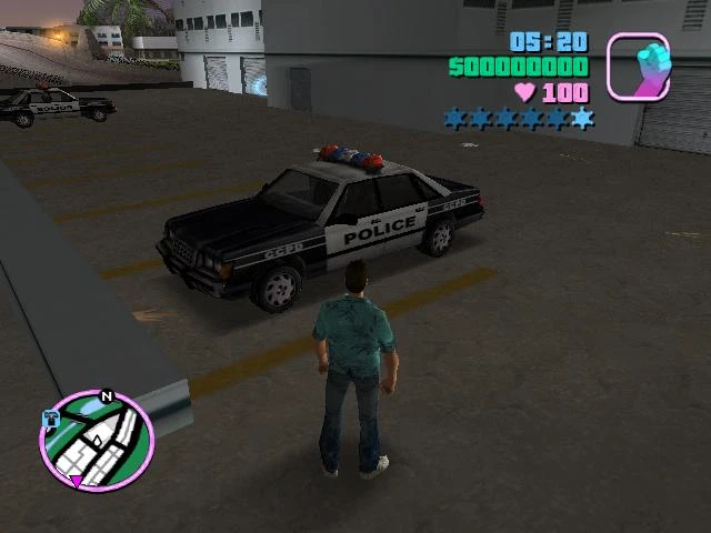 Grand Theft Auto: Vice City "police car manhunt"