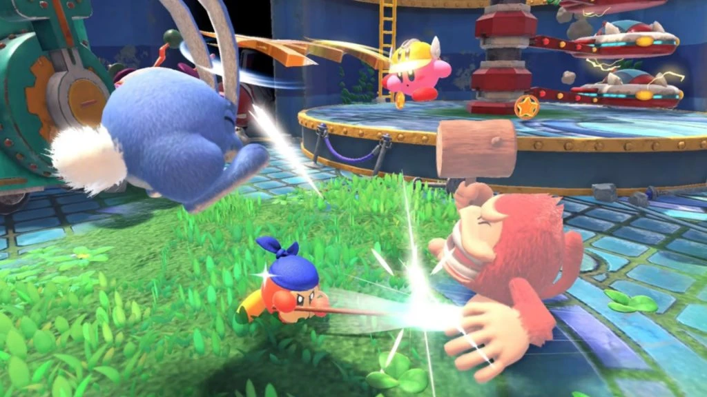 Kirby and the Forgotten Land использует английский язык в качестве основы для дизайна интерфейса, впервые в серии