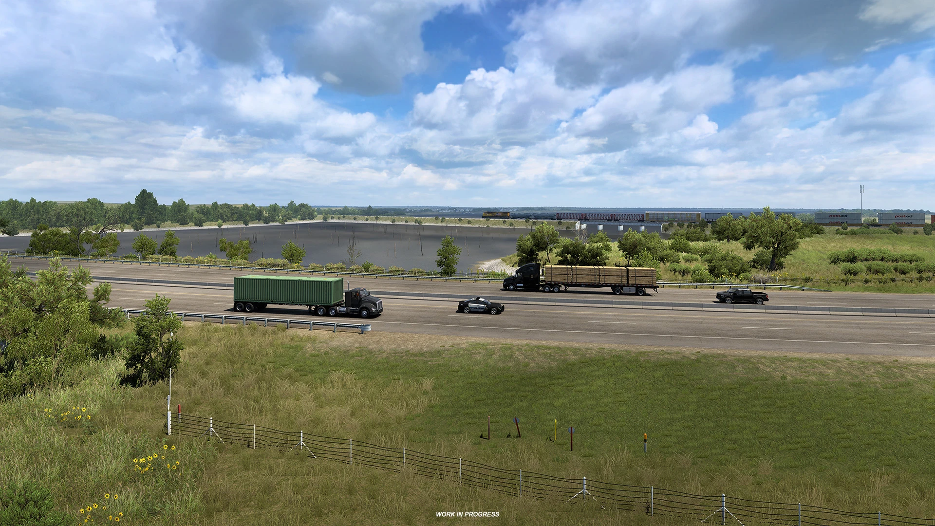 Новая порция скриншотов из будущего DLC Канзас для American Truck Simulator с предложением угадать местность