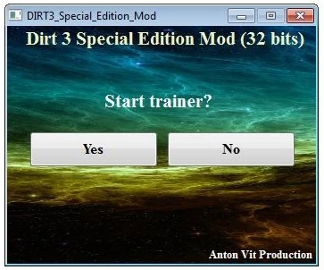 DiRT 3: Чит-Мод/Cheat-Mode (ACAT + AWAT + OTHER: 32 BITS) {AntonVit}