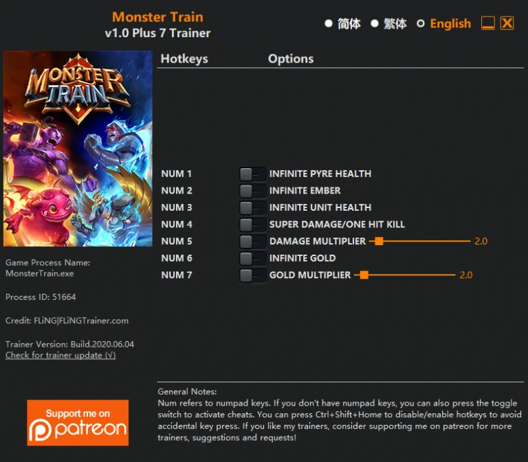 Monster Train: Трейнер/Trainer (+7) [1.0] {FLiNG}