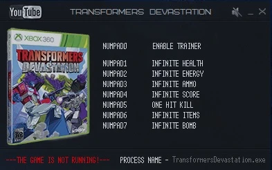 Transformers: Devastation: Трейнер/Trainer (+7) [1.0] {LIRW / GHL}