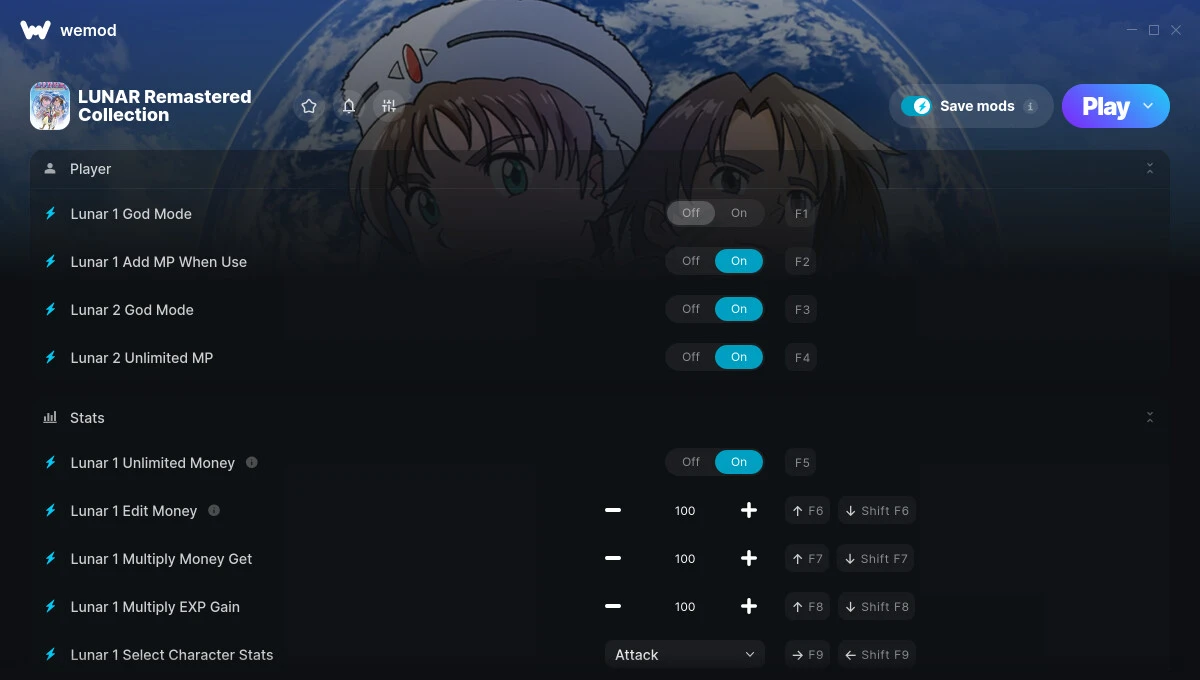 Lunar Remastered Collection "Трейнер +17" [UPD: 10.06.2025] {ColonelRVH / WeMod}