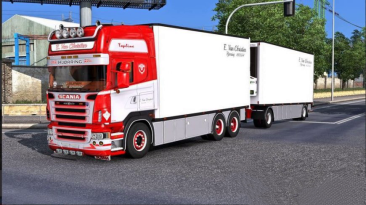 Euro Truck Simulator 2 "Грузовик Scania R500 Tandem + BDF Trailer v1.0 (v1.39.x)"