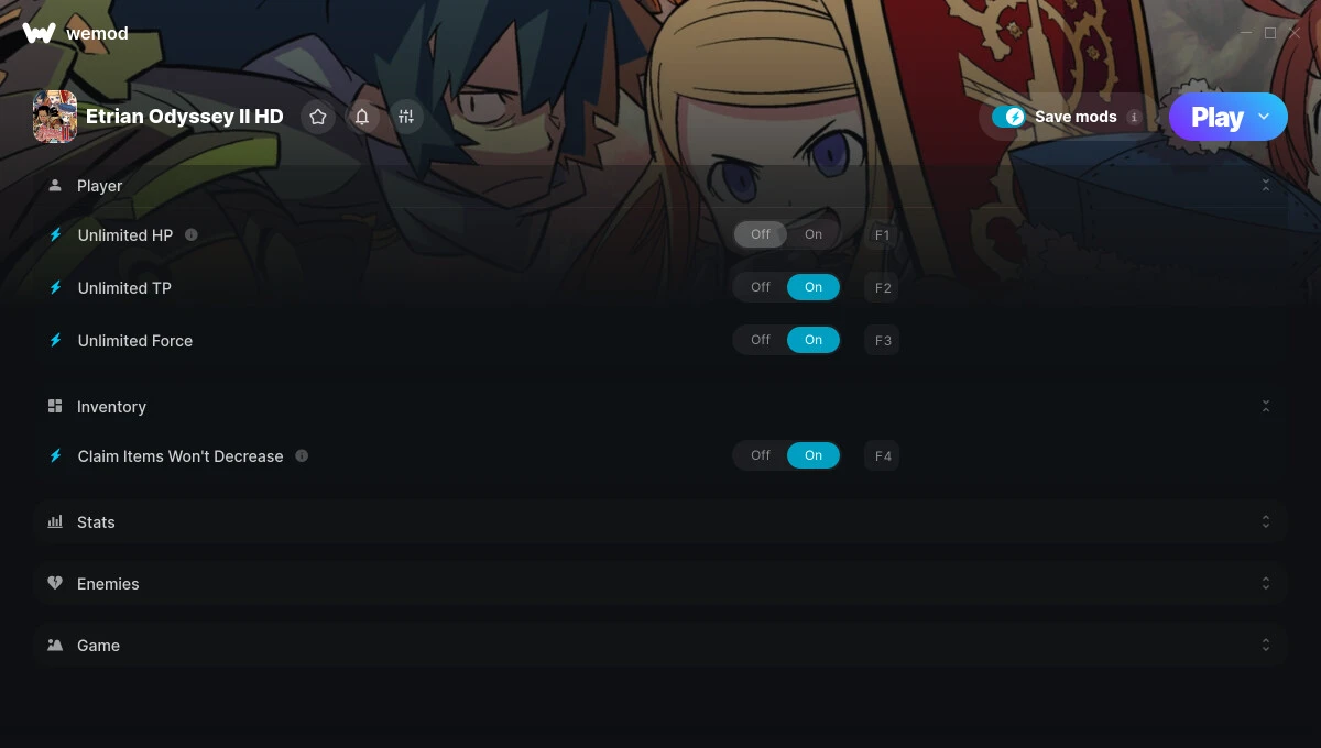 Etrian Odyssey 2 HD "Трейнер +12" [UPD: 18.03.2025] {ColonelRVH / WeMod}