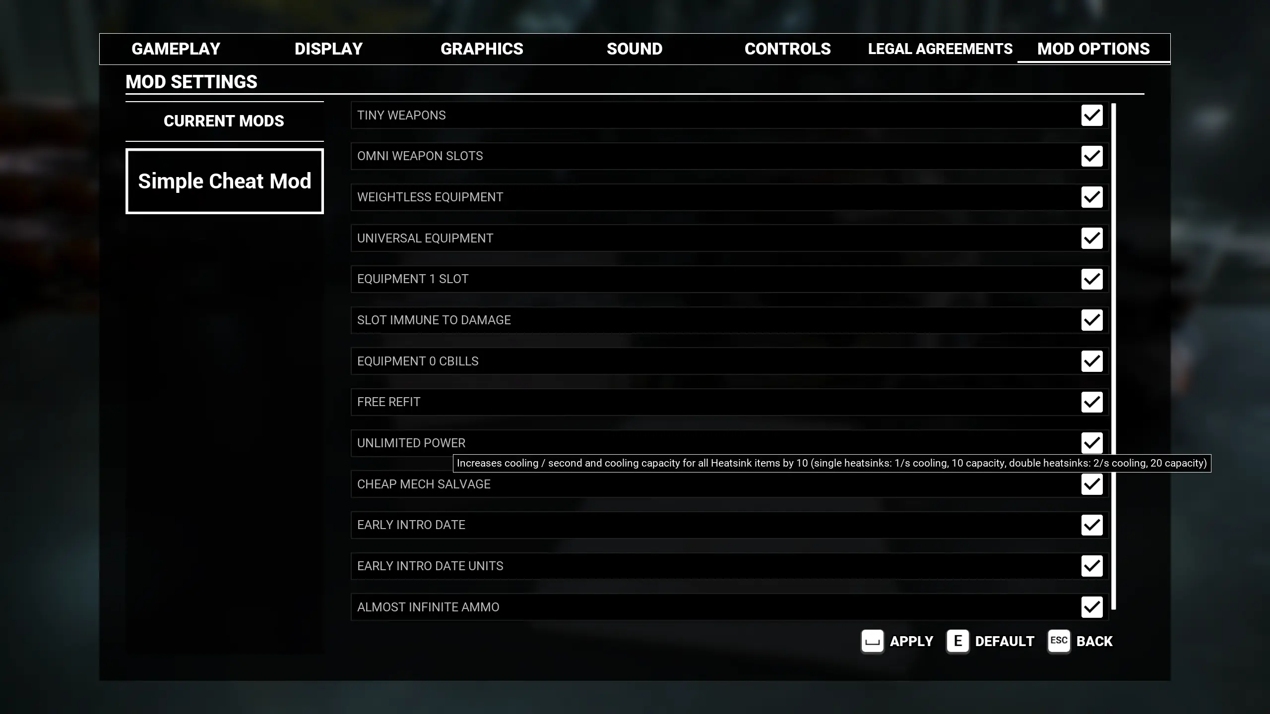 MechWarrior 5: Mercenaries "Чит-Мод - Все доступно, много патронов и пр" [1.1] {cszolee79}