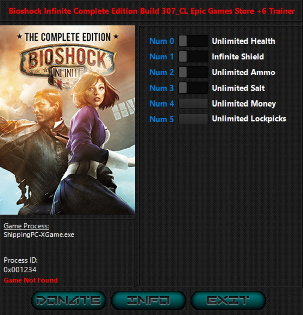 Bioshock Infinite Complete Edition "Трейнер +6" [Build 307_CL] {iNvIcTUs oRCuS / HoG}