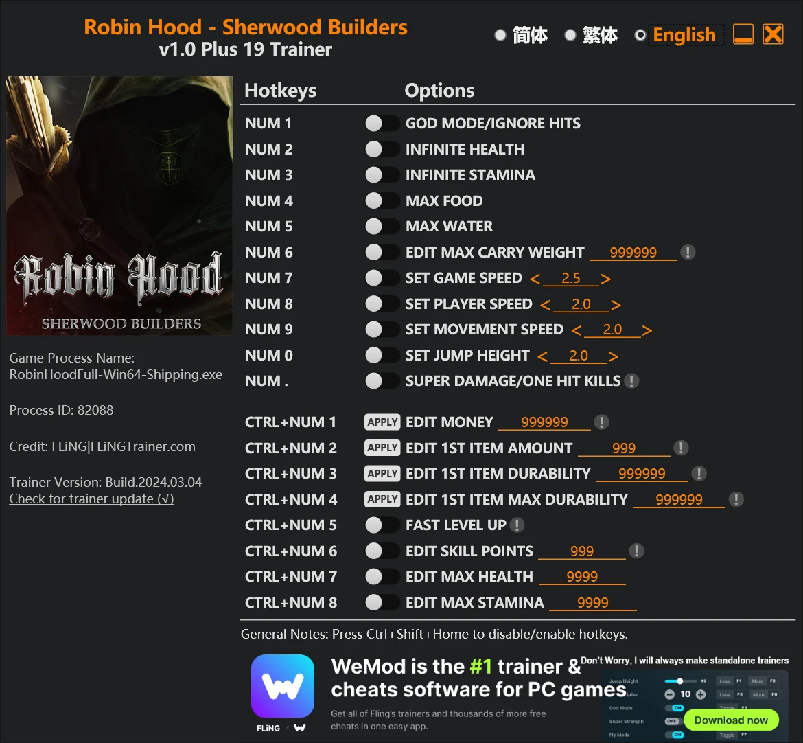 Robin Hood - Sherwood Builders "Трейнер +19" [1.0 - UPD: 01.07.2024] {FLiNG}