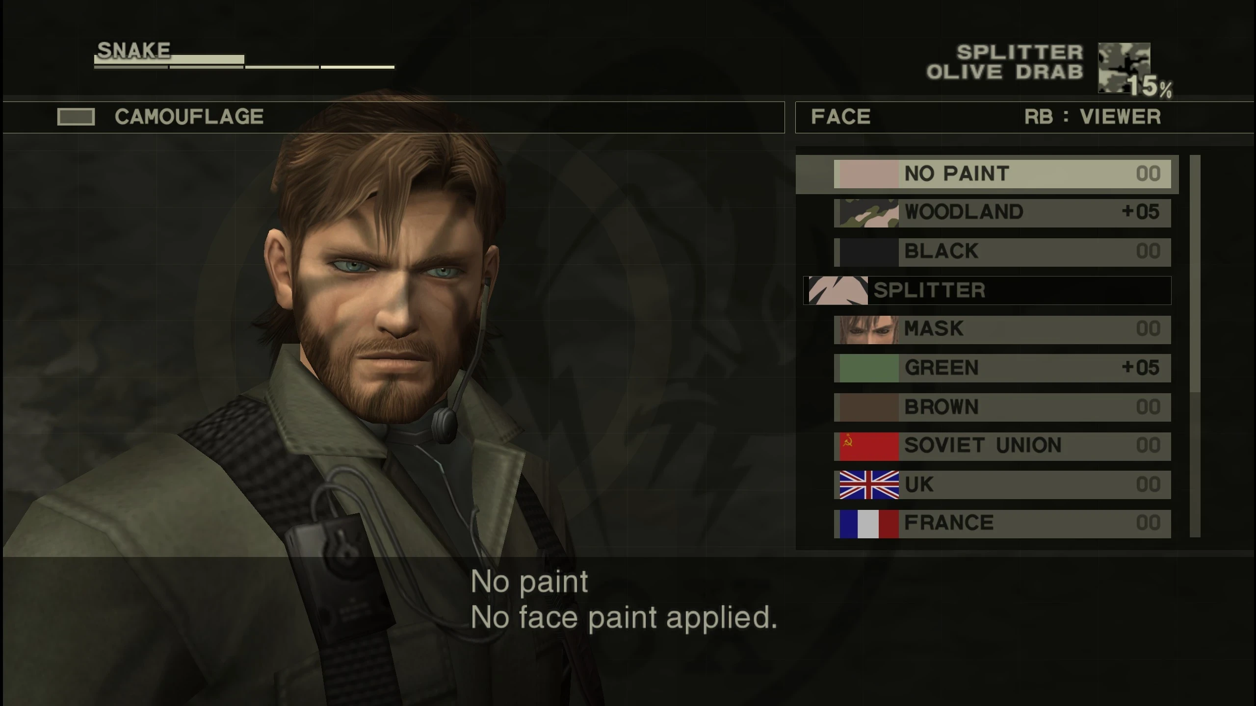 Metal Gear Solid: Master Collection Vol. 1 "Улучшенное лицо Снейка в MGS3"