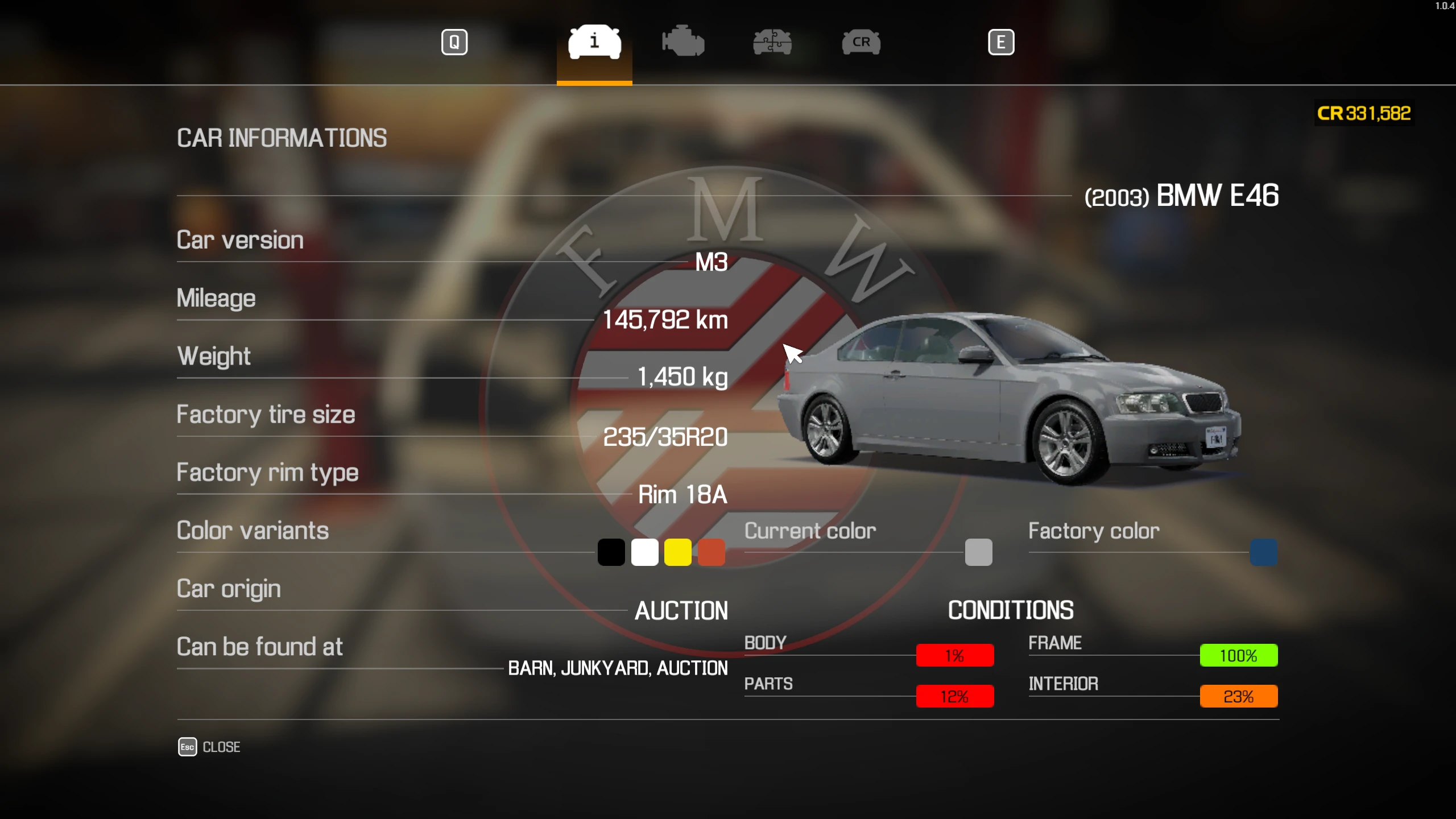 Car Mechanic Simulator 2021 "Правильные названия BMW"