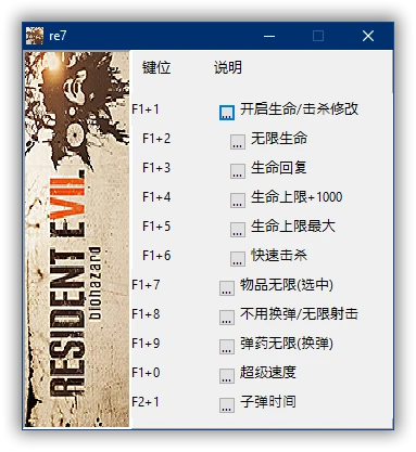 Resident Evil 7 "Трейнер +10" [1.0] {peizhaochen}