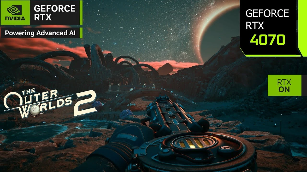 The Outer Worlds 2 на RTX 4070 в 4K, 1440p и 1080p с DLSS 4 и оптимизированными настройками