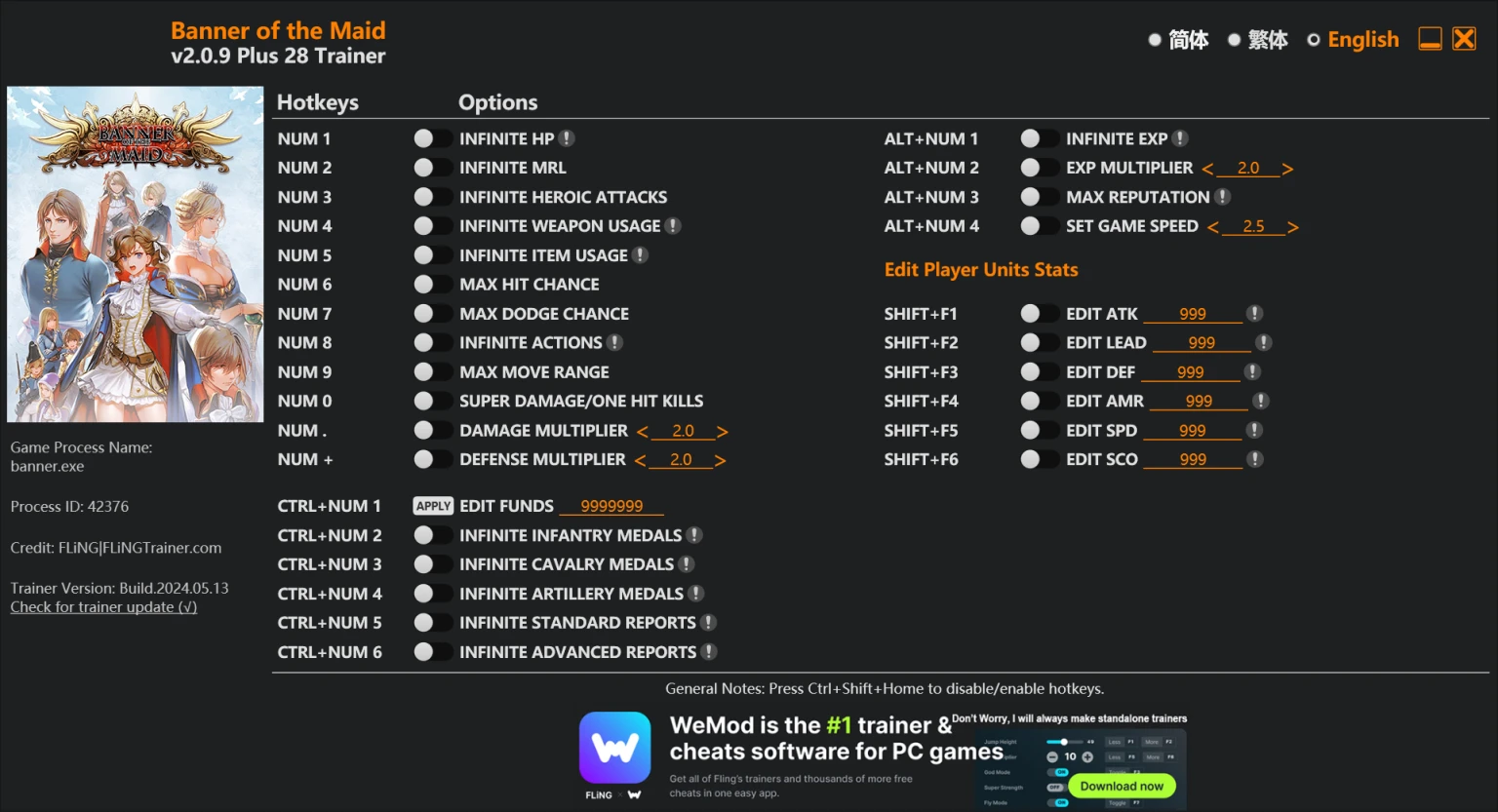 Banner of the Maid "Трейнер +28" [2.0.9] {FLiNG}